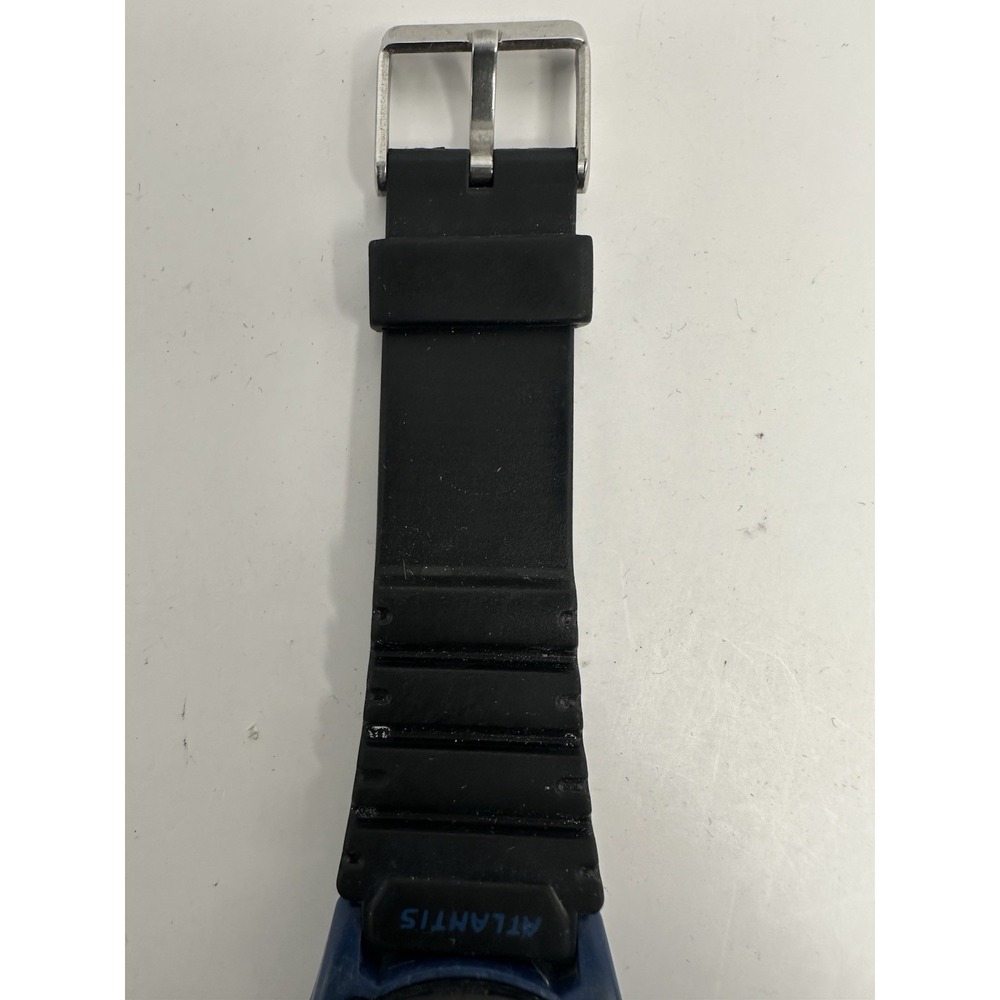 Timex Atlantis 100 Blue Case 745 New Battery 1996 D8 39MM 8" Rare Vintage F91 - Picture 7 of 13